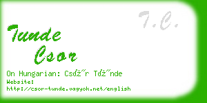 tunde csor business card